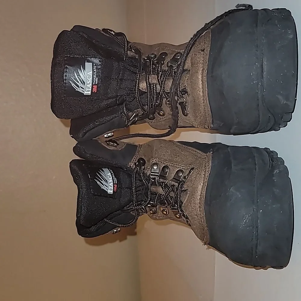 Itaska Brown Colored Rain Work Boots for MenSize 12
